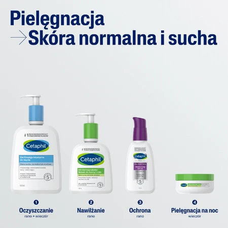 Cetaphil EM, Emulsie micelară pentru curățarea pielii sensibile, pentru întreaga familie, 500 ml + Cremă hidratantă pentru față cu acid hyaluronic, cremă de noapte, 48 ml gratuit: цены и характеристики