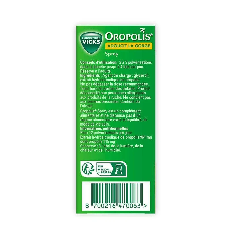 Vicks Oropolis Спрей з прополісом 20мл: ціни та характеристики