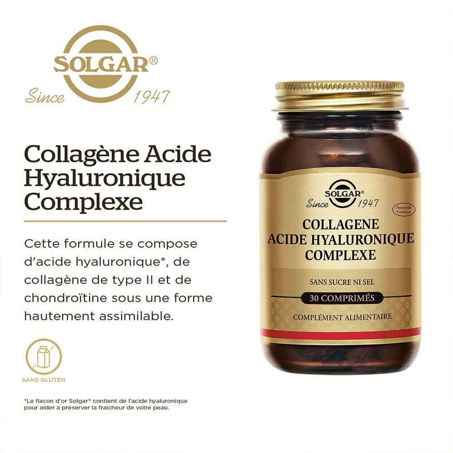 Solgar Collagen Acide Hyaluronique Complexe Beauté Peau 30 Comprimés: цены и характеристики