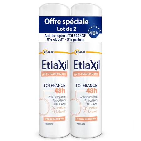 Etiaxil Антиперспирант-дезодорант аэрозоль 48ч Tolérance Sensitive Skin 2x150мл: цены и характеристики
