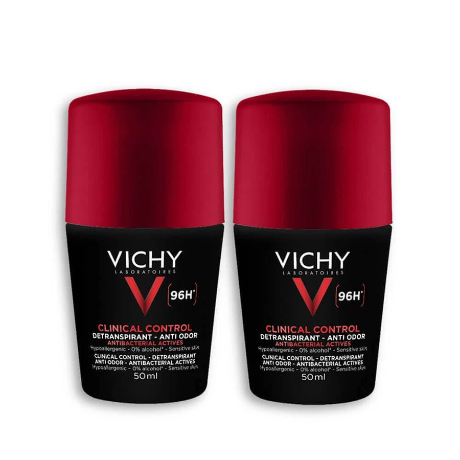 Дезодорант-антиперспірант Vichy Руликовий дезодорант-антиперспірант проти запаху для чоловіків 96 год 2х50мл: ціни та характеристики