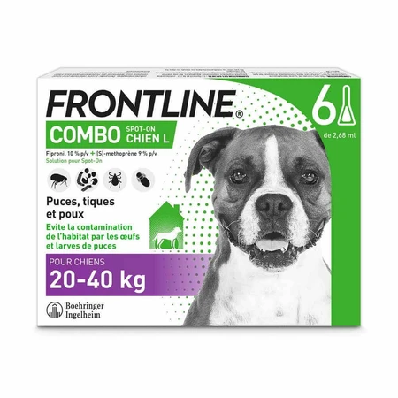 Frontline Combo spot-on для собак L 20-40 кг 6 пипеток по 4,02 мл: цены и характеристики