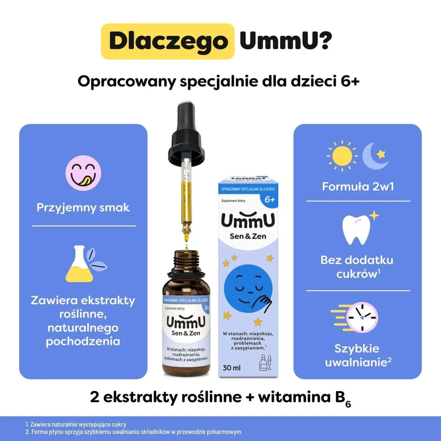 UmmU Sleep & Zen, для дітей від 6 років, краплі, 30 мл: ціни та характеристики