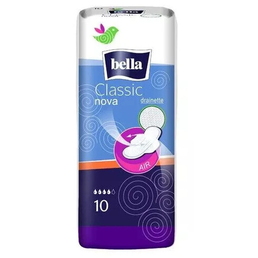 Гігієнічні серветки Bella Nova Clasic Air, з крильцями, 10 шт.: ціни та характеристики
