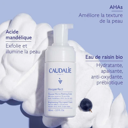 Caudalie Vinoperfect Сяючий мус для мікроперламутру 100 мл: ціни та характеристики