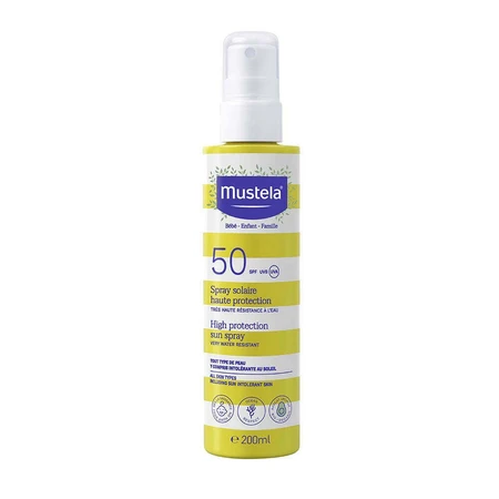 Mustela Спрей для захисту від сонця з високим ступенем захисту SPF50 200 мл: ціни та характеристики
