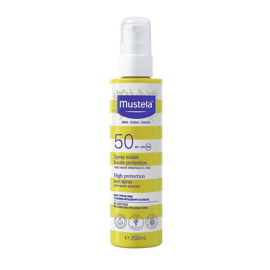 Mustela Спрей для захисту від сонця з високим ступенем захисту SPF50 200 мл: ціни та характеристики