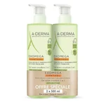 A-Derma Exomega Control Emollient очищающий гель для тела и волос 2х500 мл: цены и характеристики