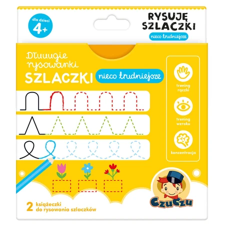 CzuCzu Dłuuugie rysowanki Rysuję szlaczki Nieco trudniejsze, 2 книги для детей, от 4 лет: цены и характеристики