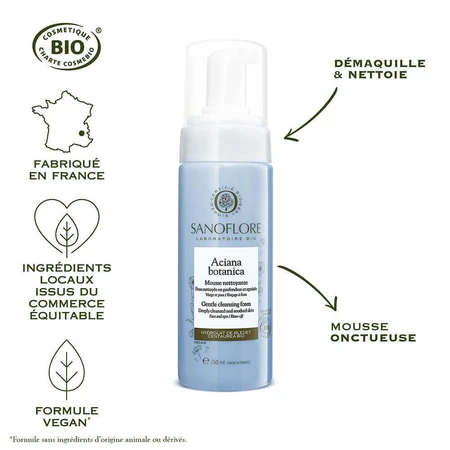 Sanoflore Aciana Botanica Водопенный очиститель Bio 2x150 мл: цены и характеристики