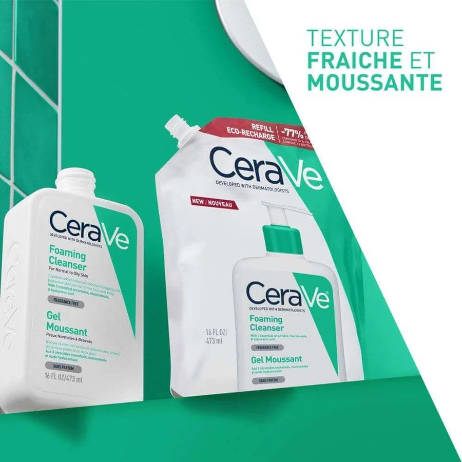 Cerave Очищуючий гель для обличчя Moussant Visage Et Cou для нормальної та жирної шкіри 473 мл: ціни та характеристики