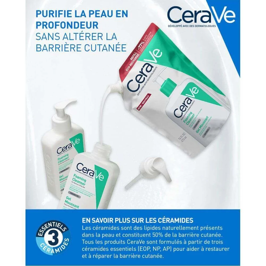 Cerave Очищуючий гель для обличчя Moussant Visage Et Cou для нормальної та жирної шкіри 473 мл: ціни та характеристики