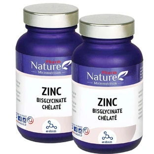 Pharm Nature Micronutrition Цинк бісгліцинат хелат хелат 2х60 капсул