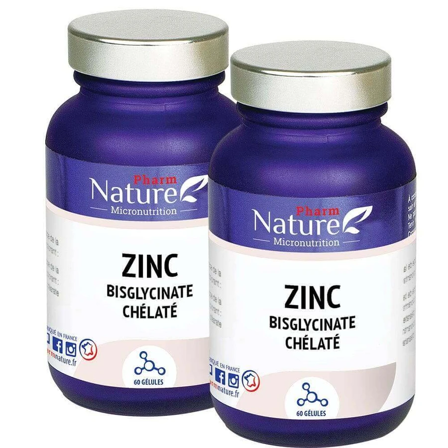 Pharm Nature Micronutrition Цинк бісгліцинат хелат хелат 2х60 капсул: ціни та характеристики