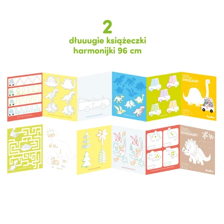 CzuCzu Довгі розмальовки Динозаври, 2 книги для дітей, від 4 років: ціни та характеристики