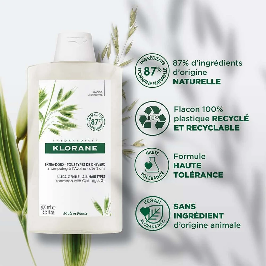 Klorane Овсяный экстра мягкий шампунь для всех типов волос 400 мл: цены и характеристики
