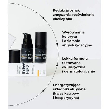 Veoli Botanica Eyeluminate Hero, сироватка для шкіри навколо очей, що заряджає енергією та освітлює, 15 мл: ціни та характеристики