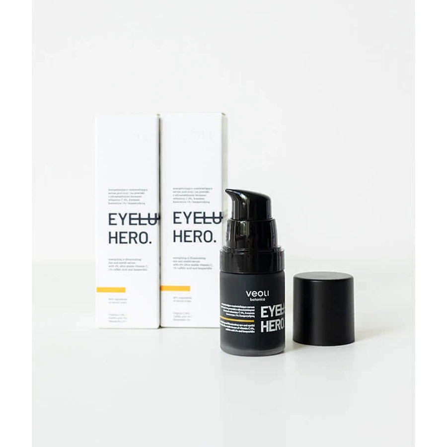 Veoli Botanica Eyeluminate Hero, сироватка для шкіри навколо очей, що заряджає енергією та освітлює, 15 мл: ціни та характеристики