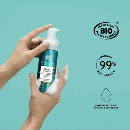Sanoflore Magnifica Очищуюча пінка для вмивання обличчя Очищення шкіри, схильної до акне 150 мл: ціни та характеристики