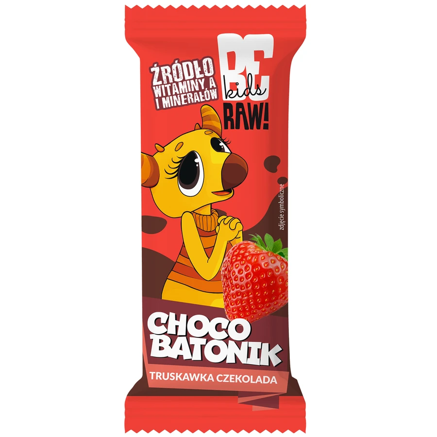 BeRAW! Kids, шоколадний батончик, полуниця, шоколад, 25 г: ціни та характеристики