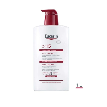 Eucerin Ph5 Очищуючий гель для чутливої та сухої шкіри 1 л: ціни та характеристики