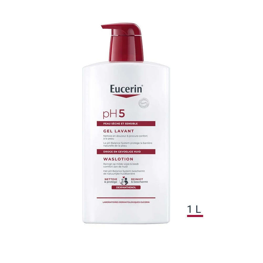 Eucerin Ph5 Очищуючий гель для чутливої та сухої шкіри 1 л: ціни та характеристики
