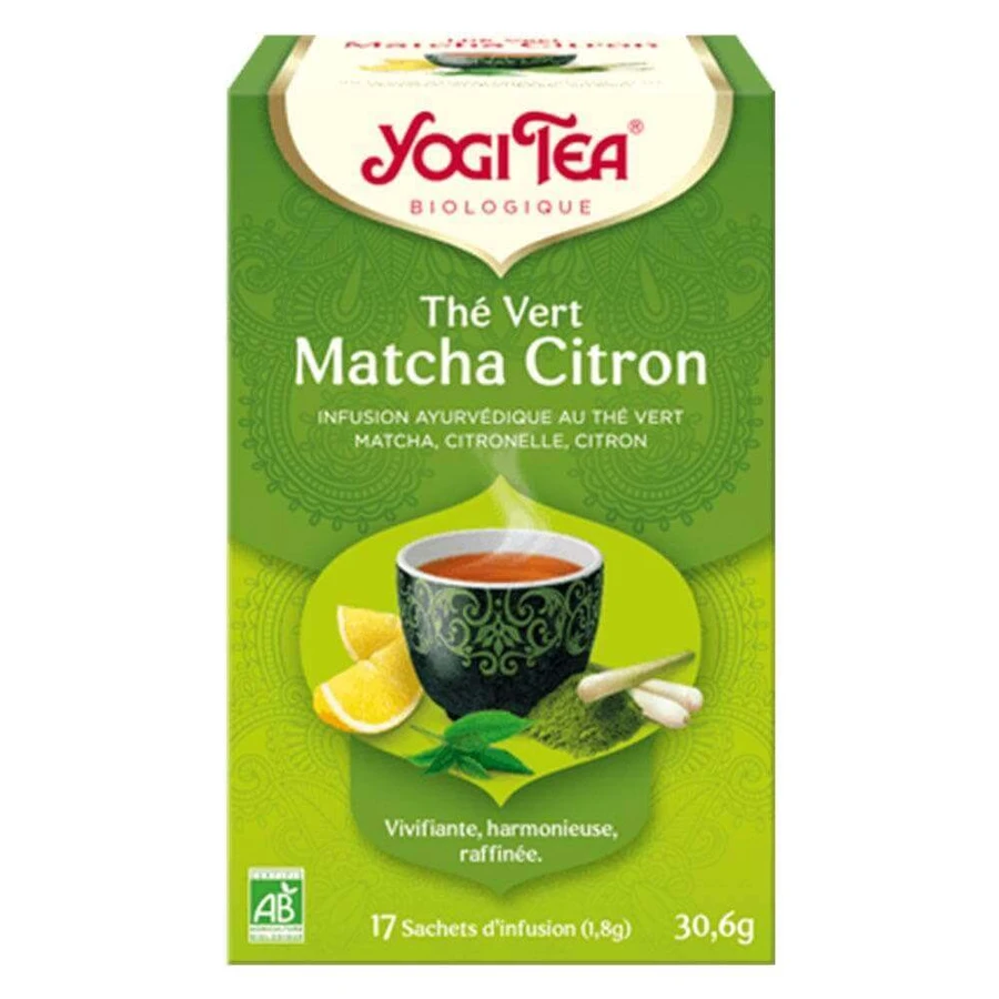 Yogi Tea Органический зеленый чай Матча с лимоном 17 пакетиков: цены и характеристики
