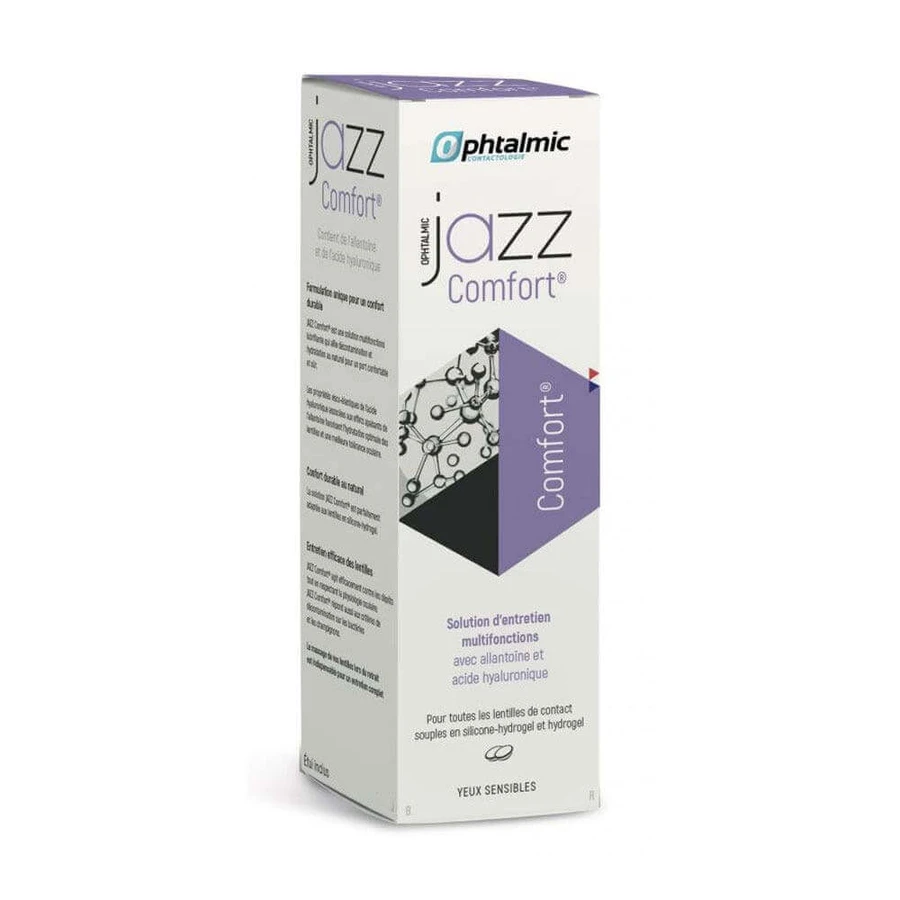 Ophtalmic Comfort Jazz Багатофункціональний розчин для догляду за м'якими контактними лінзами для чутливих очей 360 мл: ціни та характеристики
