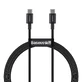 Кабель Baseus CATYS-B01 USB-C - USB-C PD QC FCP 100W 5A 480Mbps 1m - черный