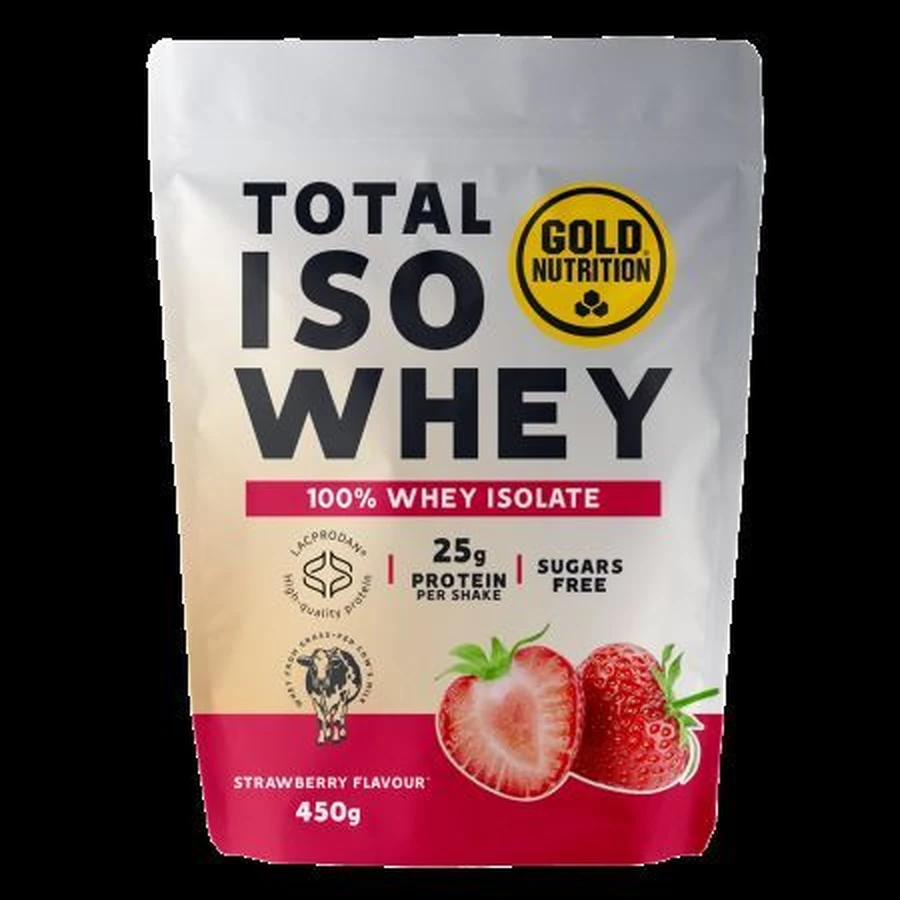 Протеиновый порошок Total Iso Whey со вкусом клубники, 450 г, Gold Nutrition: цены и характеристики