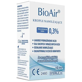 Зволожуючі краплі для очей BioAir, 10 мл