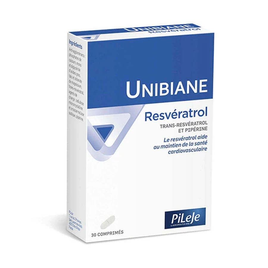 Pileje Unibiane Resveratrol 30 Compresse 30 comprimés: цены и характеристики