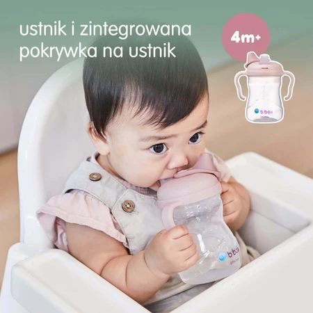 B.Box, ceașcă pentru învățat să bea, set 4 în 1, roz, de la 4 luni, 240 ml: цены и характеристики