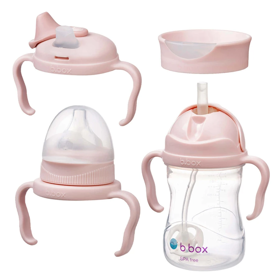 B.Box, ceașcă pentru învățat să bea, set 4 în 1, roz, de la 4 luni, 240 ml: цены и характеристики