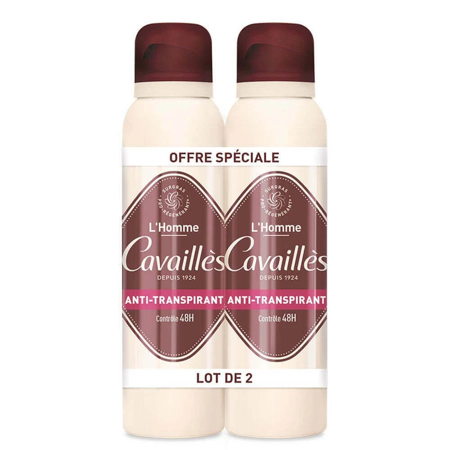 Cavaillès Absorb + Дезодорант-спрей антиперспирант 48ч мужской 2x150мл: цены и характеристики