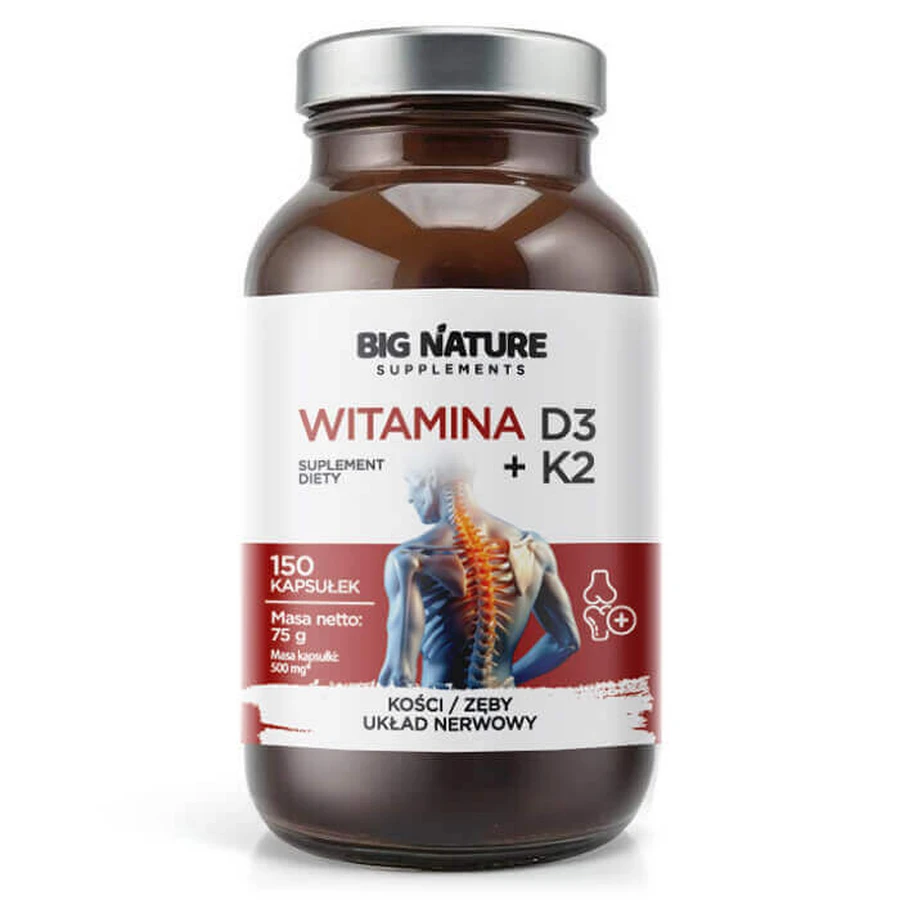 Big Nature Витамин D3+K2, 150 капсул: цены и характеристики