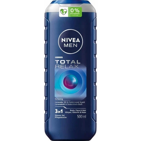 Nivea Men, Гель для душу 3-в-1 для обличчя, тіла та волосся, Total Relax, 500 мл: ціни та характеристики
