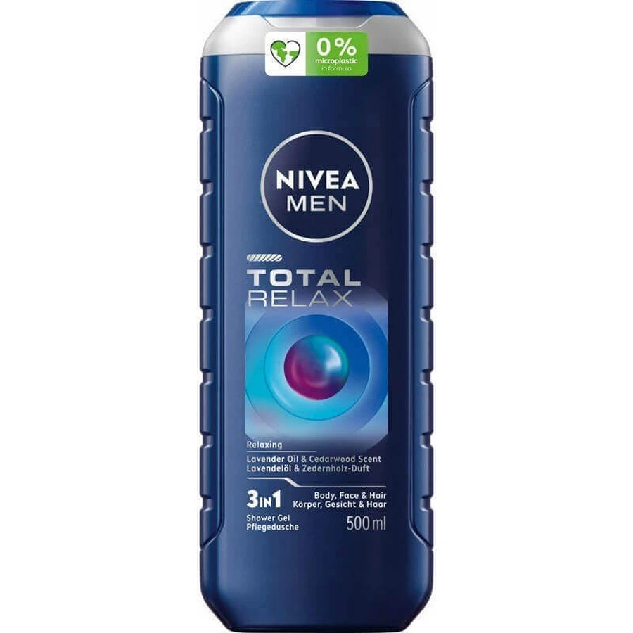Nivea Men, Гель для душу 3-в-1 для обличчя, тіла та волосся, Total Relax, 500 мл: ціни та характеристики