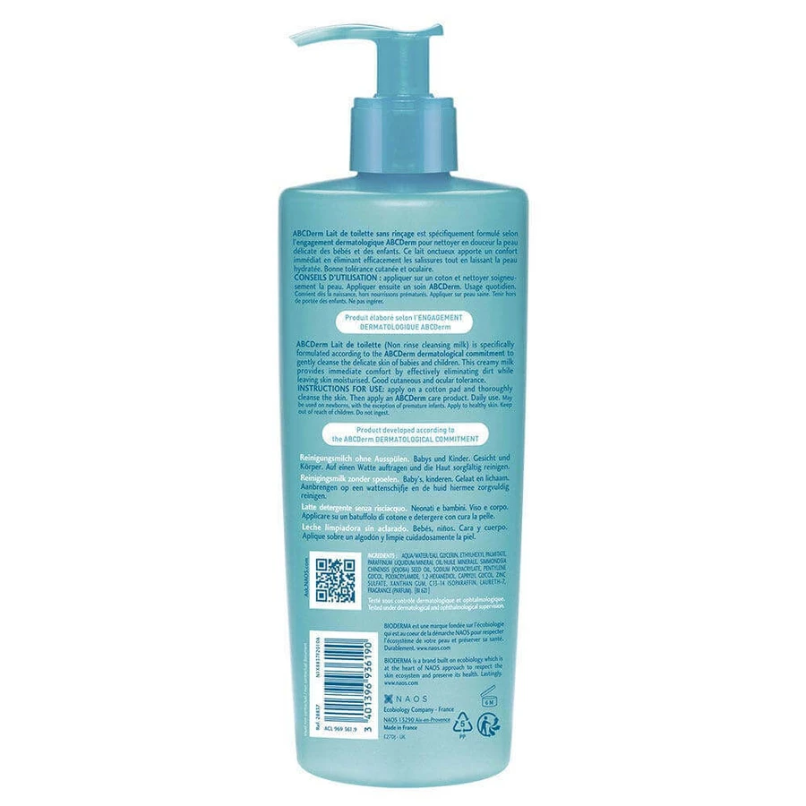 Bioderma Abcderm No-Rinse Очищающее молочко для детей 500 мл: цены и характеристики