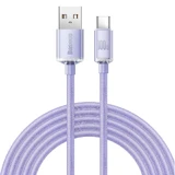 Baseus Crystal Shine Series USB кабель для быстрой зарядки и передачи данных USB Type A - USB Type C 100W 2м фиолетовый (CAJY000505)