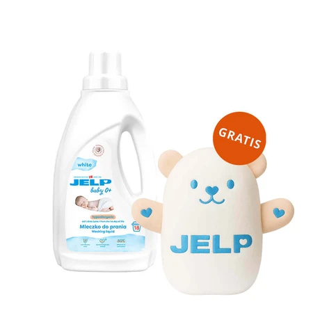 Jelp Baby 0+, гіпоалергенне молочко для прання, біле, 1,5 л + безкоштовний ведмедик: ціни та характеристики