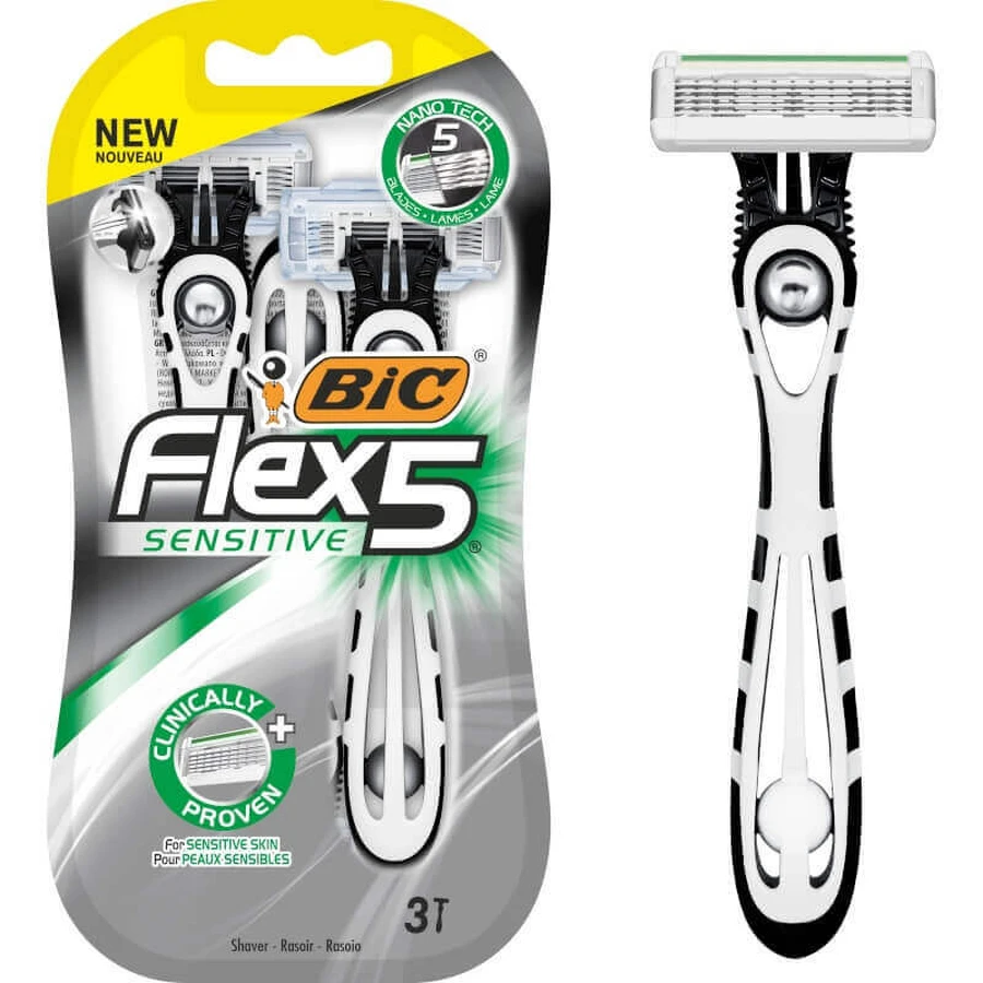 BIC Flex 5, мужская бритва, одноразовая, 5 лезвий, 3 штуки: цены и характеристики