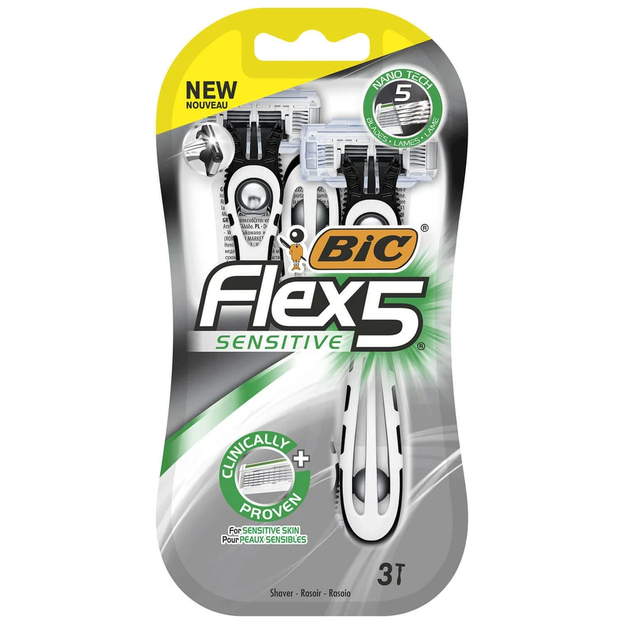 BIC Flex 5, мужская бритва, одноразовая, 5 лезвий, 3 штуки: цены и характеристики