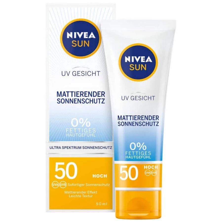 Nivea Sun, Сонцезахисний крем для обличчя, SPF 50, 50 мл: ціни та характеристики