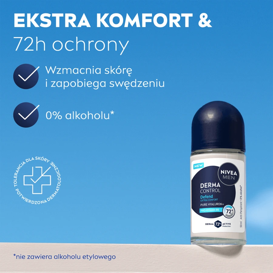 Nivea Men Derma Control Defend, антиперспирант, ролл-он, 50 мл: цены и характеристики