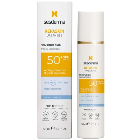 Sesderma Repaskin Urban 365, солнцезащитный крем для лица, чувствительная кожа, SPF 50+, 50 мл: цены и характеристики