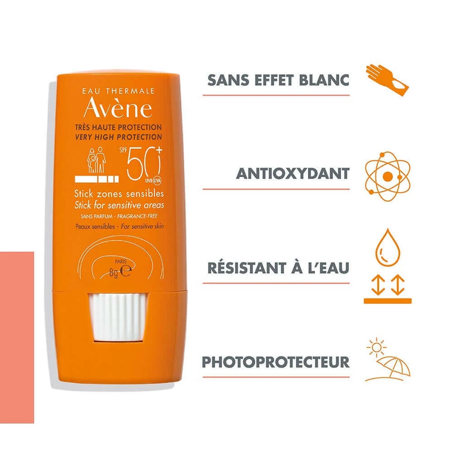 Avène Solari Stick Sensitive Areas SPF 50+ 8g: цены и характеристики
