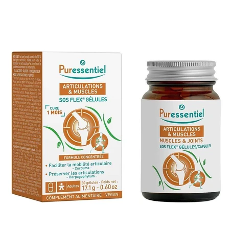 Puressentiel для суглобів та м'язів S.O.S Flex 30 капсул: ціни та характеристики