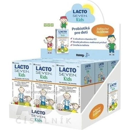 Vitabalans LACTOSEVEN Kids DISPLEJ 9×50 tbl, дієтична добавка для дітей: ціни та характеристики