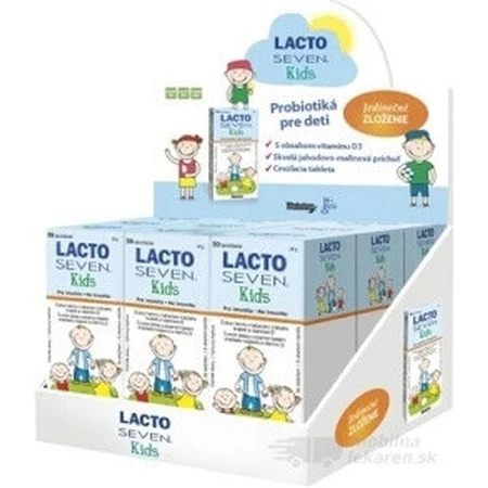Vitabalans LACTOSEVEN Kids DISPLEJ 9×50 tbl, дієтична добавка для дітей: ціни та характеристики